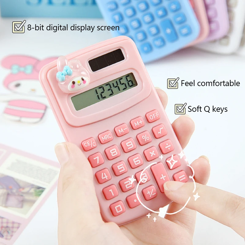 Sanrio Cartoon Cute Calculator Fashion Mini Small Calculator Portable Office Computer For Primary School Students