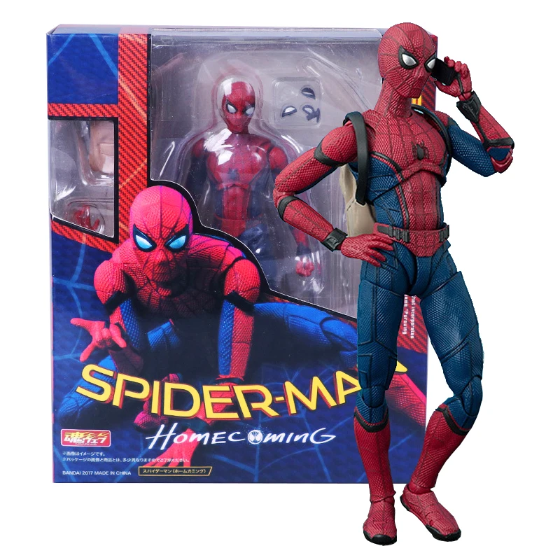 Shf Spider-Man:Homecoming Figures Avengers Movable Model Marvel Peter Parker Action Figure PVC Collection Toys for Child’s Gifts