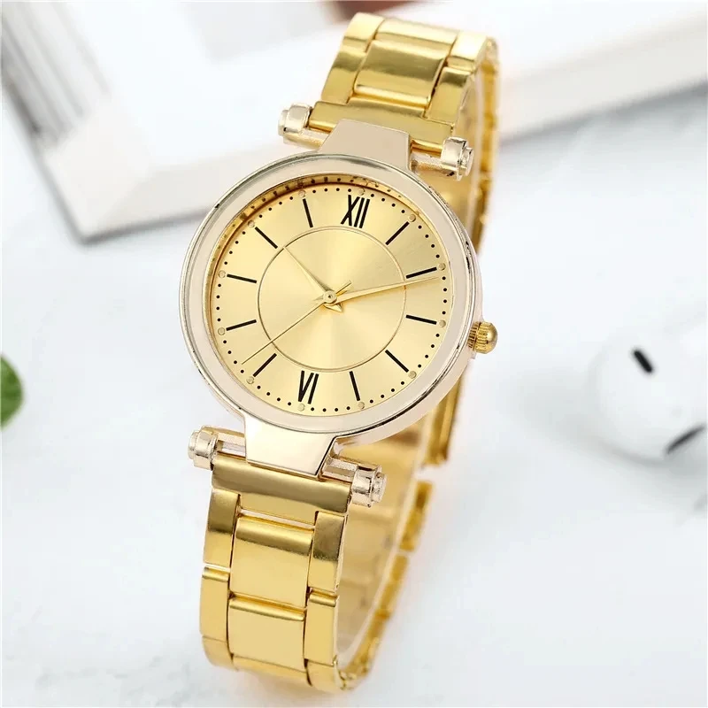 Simple Female Watch for Women Casual Ladies Stainless Steel Silver Band Strap Ladies Quartz Watch Analog Wrist Watch Reloj Mujer