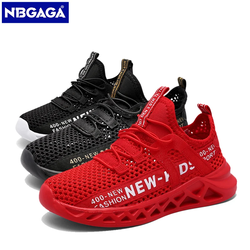 Single Net Children’s Running Sneakers Breathable Lightweight Soft Non-slip Leisure Comfortable Walking Boys Girls Casual Shoes