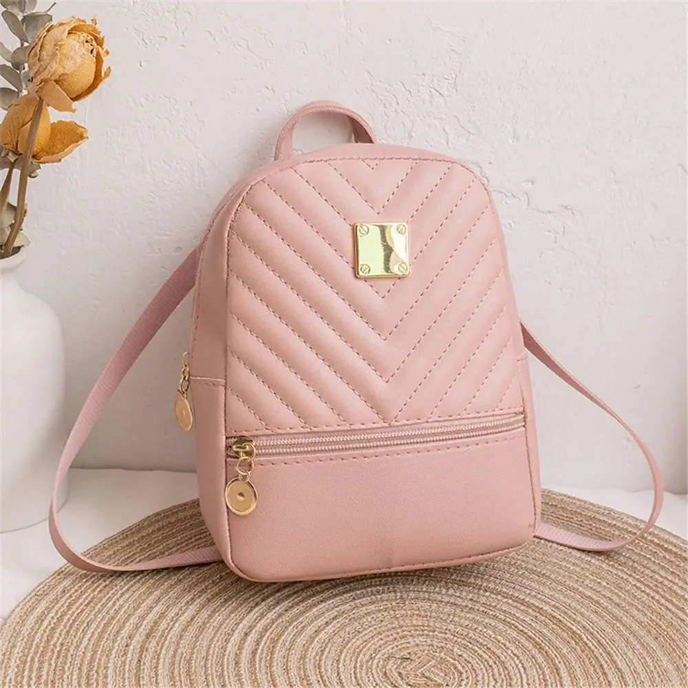 Small Backpack Women Shoulder Bags Diamond Grids PU Leather Bag Fashion School Bags Casual Backpack Ladies Satchel Bags