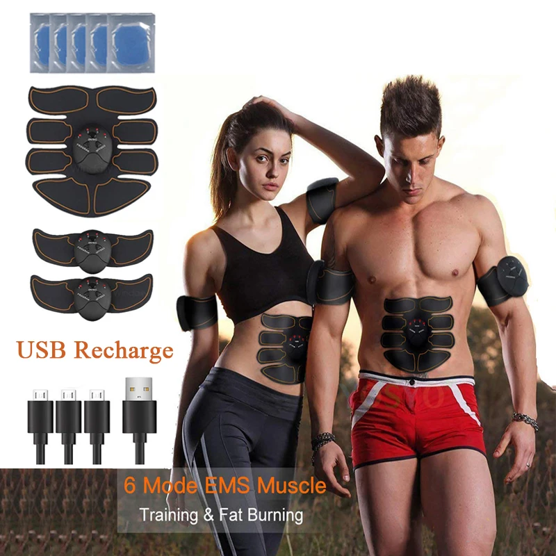 Smart EMS Muscle Stimulator Electric Wireless Fitness Abdominal Hip Training Body Shaping Slimming Massager Weight Loss Stickers