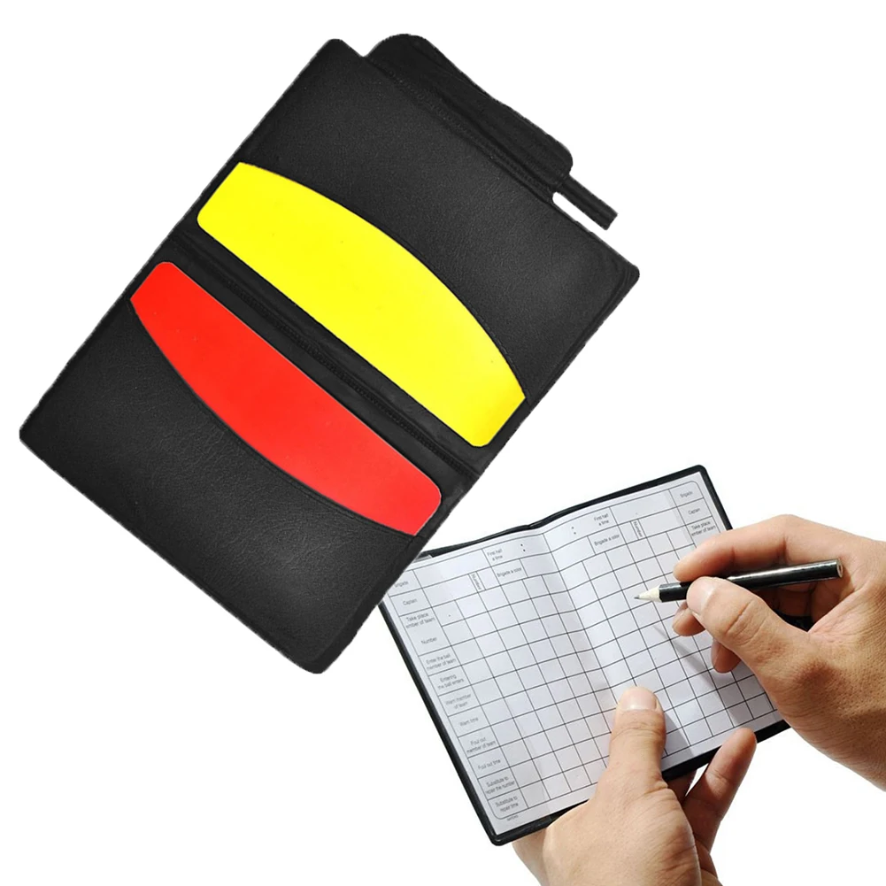 Soccer Football Referee Wallet Notebook With Red Cards And Yellow Card Professional Games Referee Wallet Notebook Parts