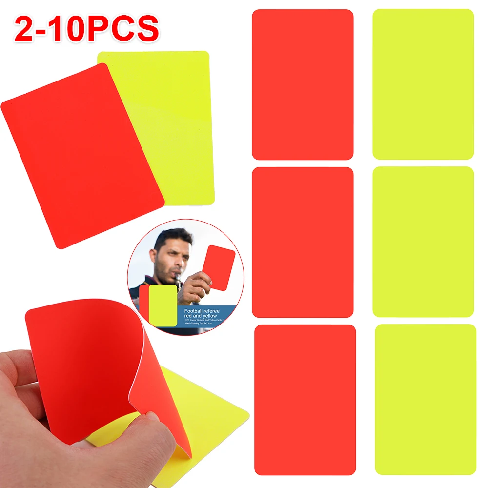 Soccer Referee Card Sets Football Match Referee Red and Yellow Card Warning Cards Score Sheets Notebook Judge Accessories 8x11cm