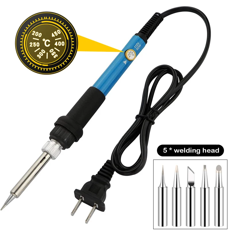 Soldering Iron Adjustable Temperature Electric Fast Heat up Welding Solder Rework Station Heat Pencil Tips Repair Tool 60W