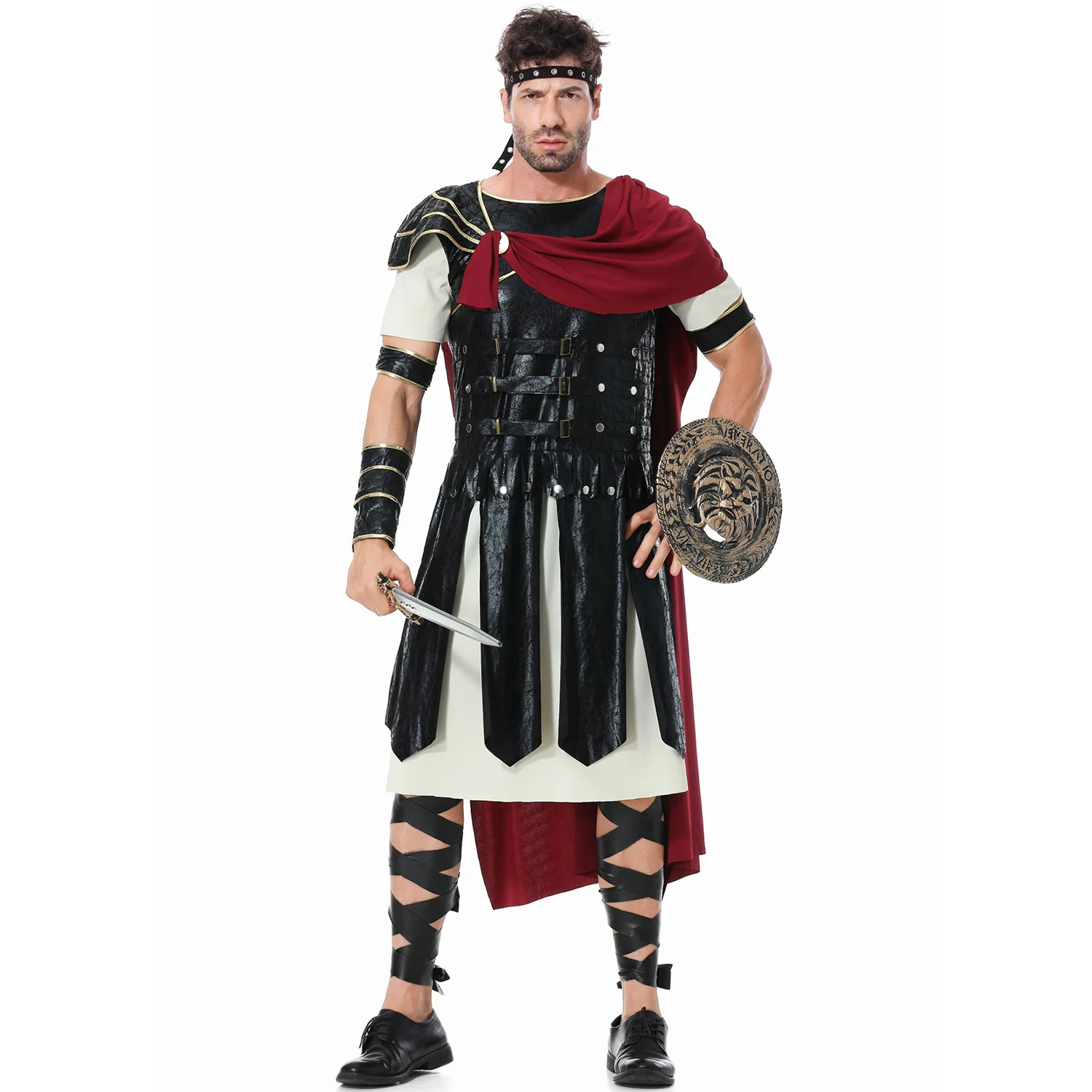 Spartan Warrior Cosplay Costume Medieval Adult Men’s Costumes Outfit Halloween Party Gladiator Uniforms Carnival Samurai Costume