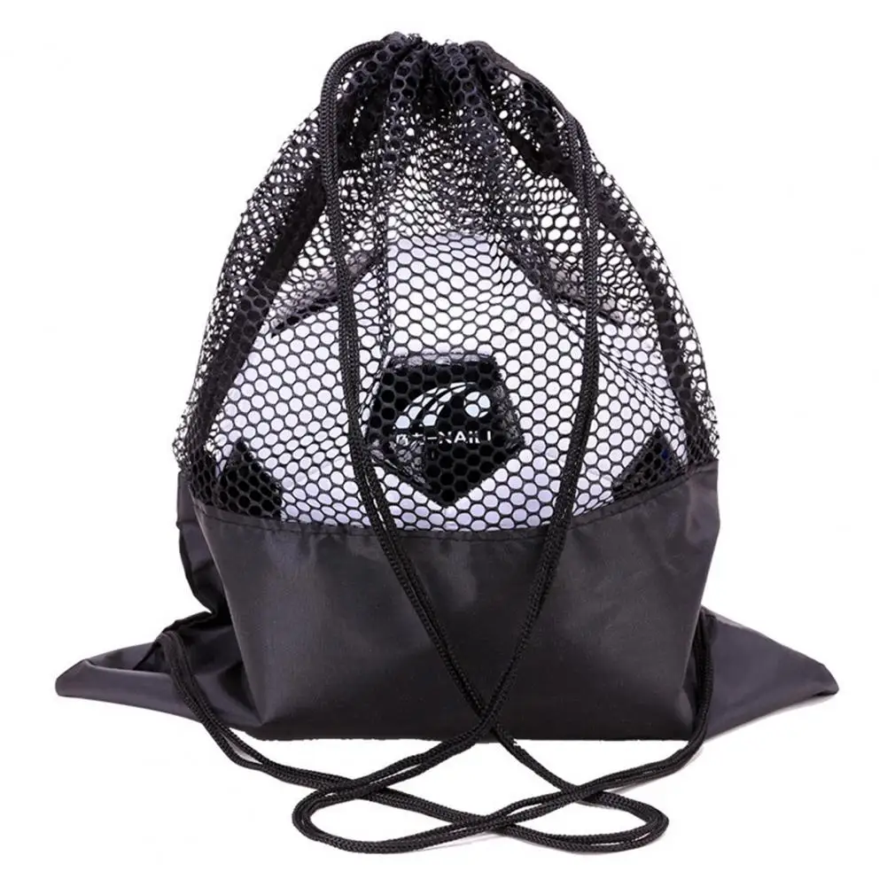 Sport Basketball Bag Mesh Large Capacity Adjustable Strap Storage Ball Foldable Drawstring Storage Bag Mesh Pack