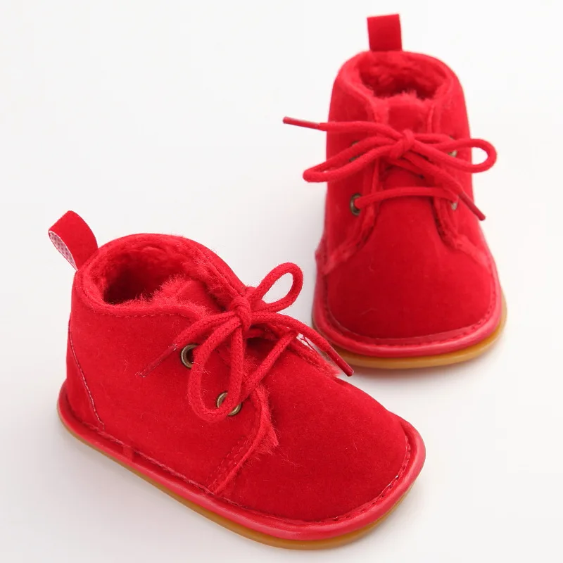 Spring And Autumn New Girl Baby Bow Anti Slip Soft Sole Princess Shoes Red New Year Christmas Bow Walking Shoes