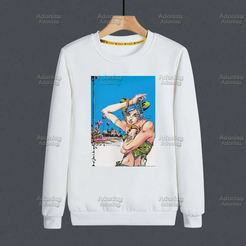 Stone Ocean JOLYNE CUJOH Jojo Bizzare Adventure Spring Autumn Male Casual Hoodies Streetwear Sweatshirts Men’s Clothing Tops