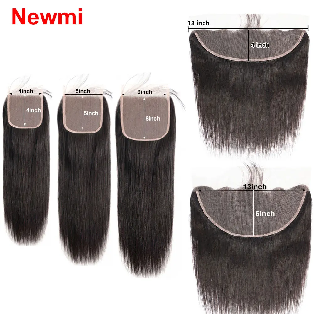 Straight 4×4 5×5 6×6 Lace Closure Human Hair Transparent  HD 13×4 13×6 Lace Frontal Human Hair Ear to Ear Frontal Extensions