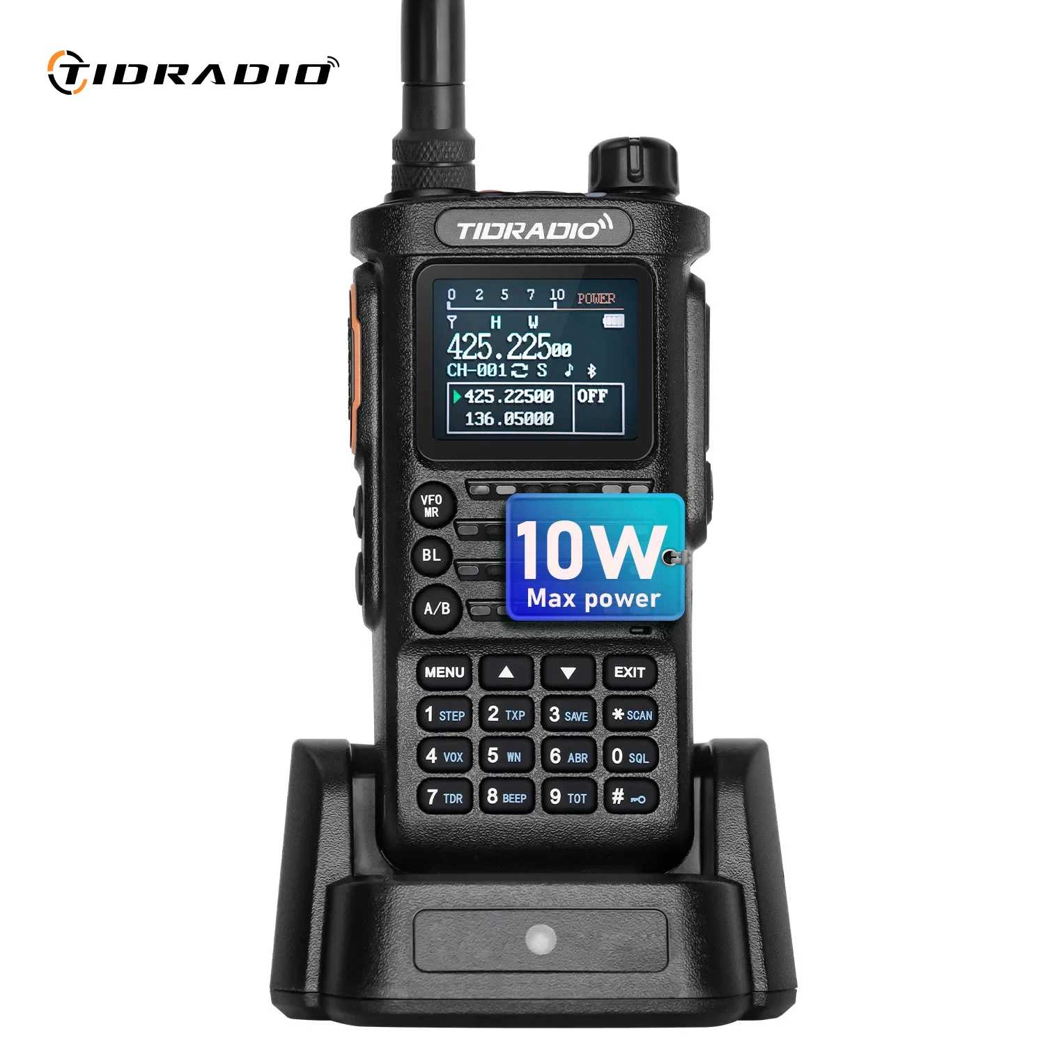 TIDRADIO 10W Walkie Talkie long range Portable Radio connection cell Phone Outdoor Programming Two Way Commutator TD-H8 VHF UHF