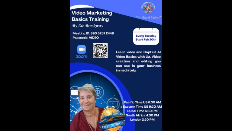 TPU-VIDEO MARKETING BASICS TRAININGBY LIZ BROCKWAY.