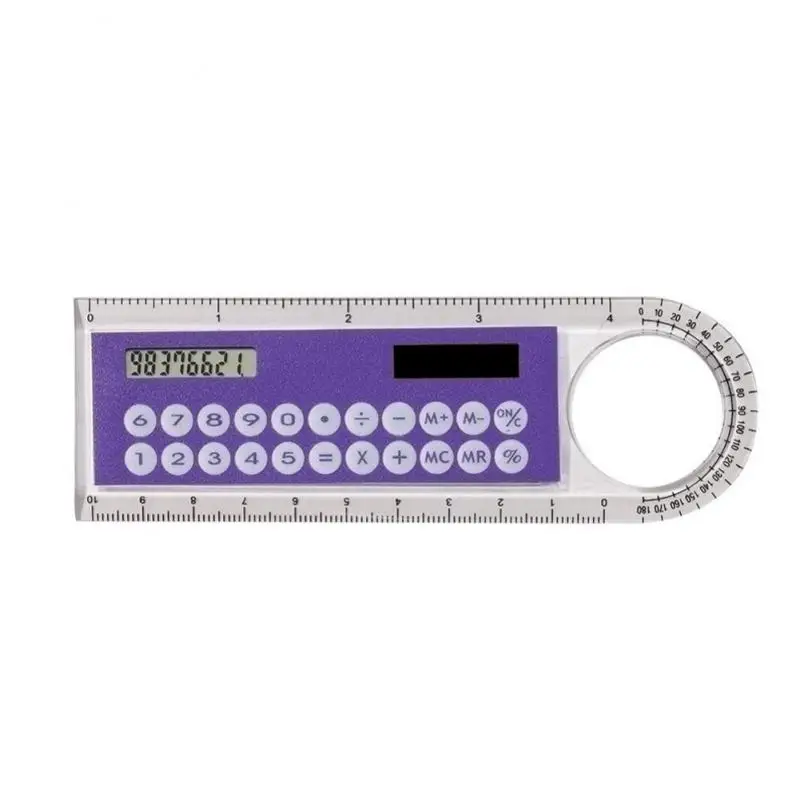 Ultra-thin Versatile Solar Calculator Practical Efficient Math Tool For Students Mini Ruler Office Essentials High Demand Handy