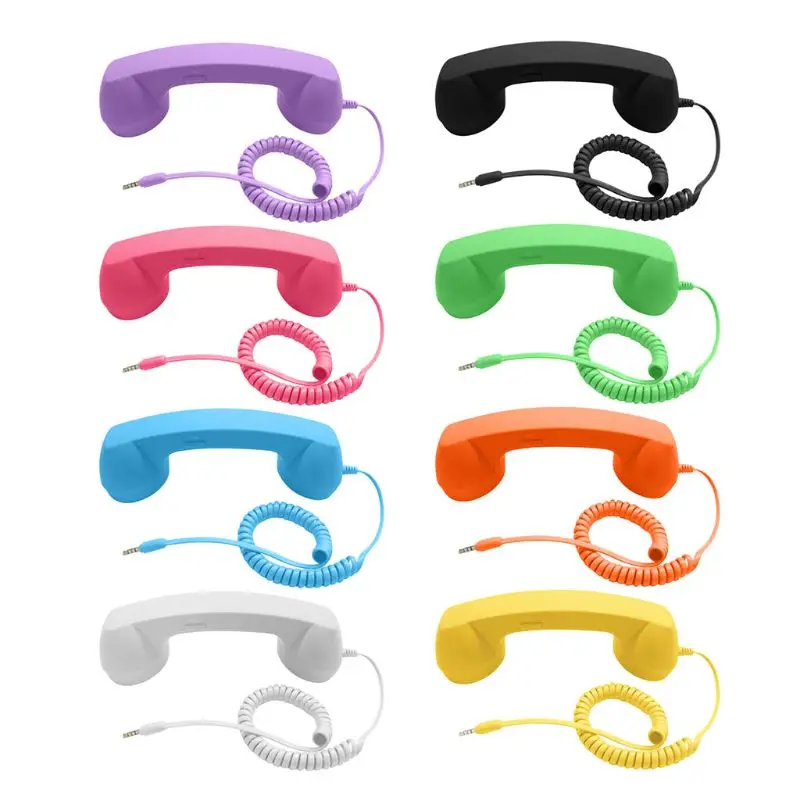 Universal Retro Radiation-proof Telephone Handset Headphones for Phone Calls