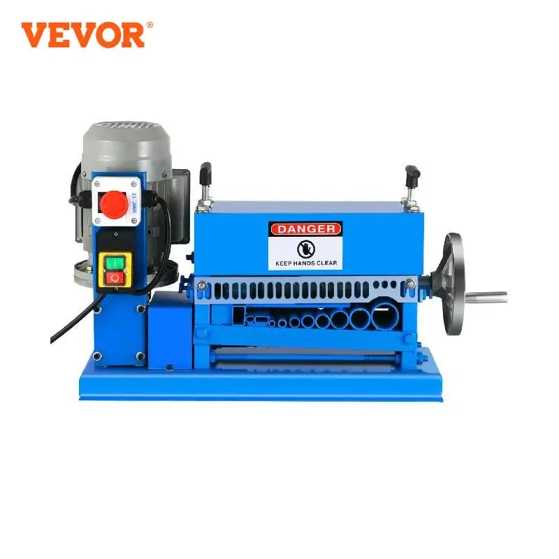 VEVOR Electric Wire Stripping Machine 370W 1.5mm-38mm Cable Stripper Peeling W/ 11 Channels & 10 Blades Removing Plastic Rubber