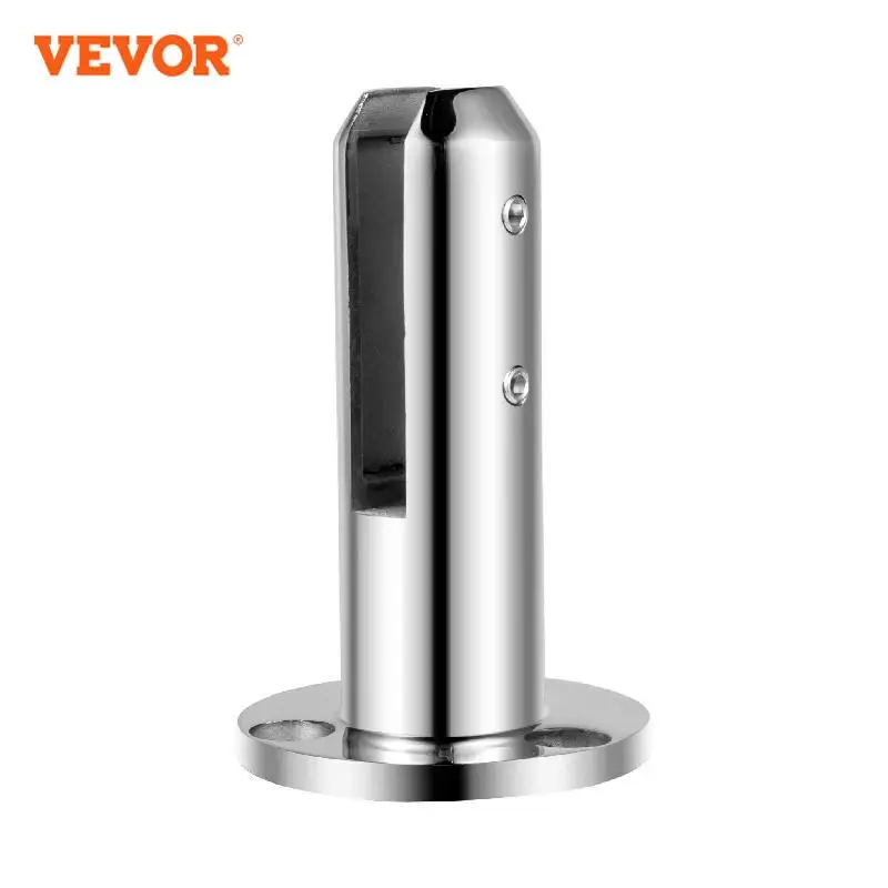 VEVOR Glass Clamp Stainless Steel Home Garden Balcony Glass Spigots Post Balustrade Railing Clamp Clip Balcony Glass Fence Clamp