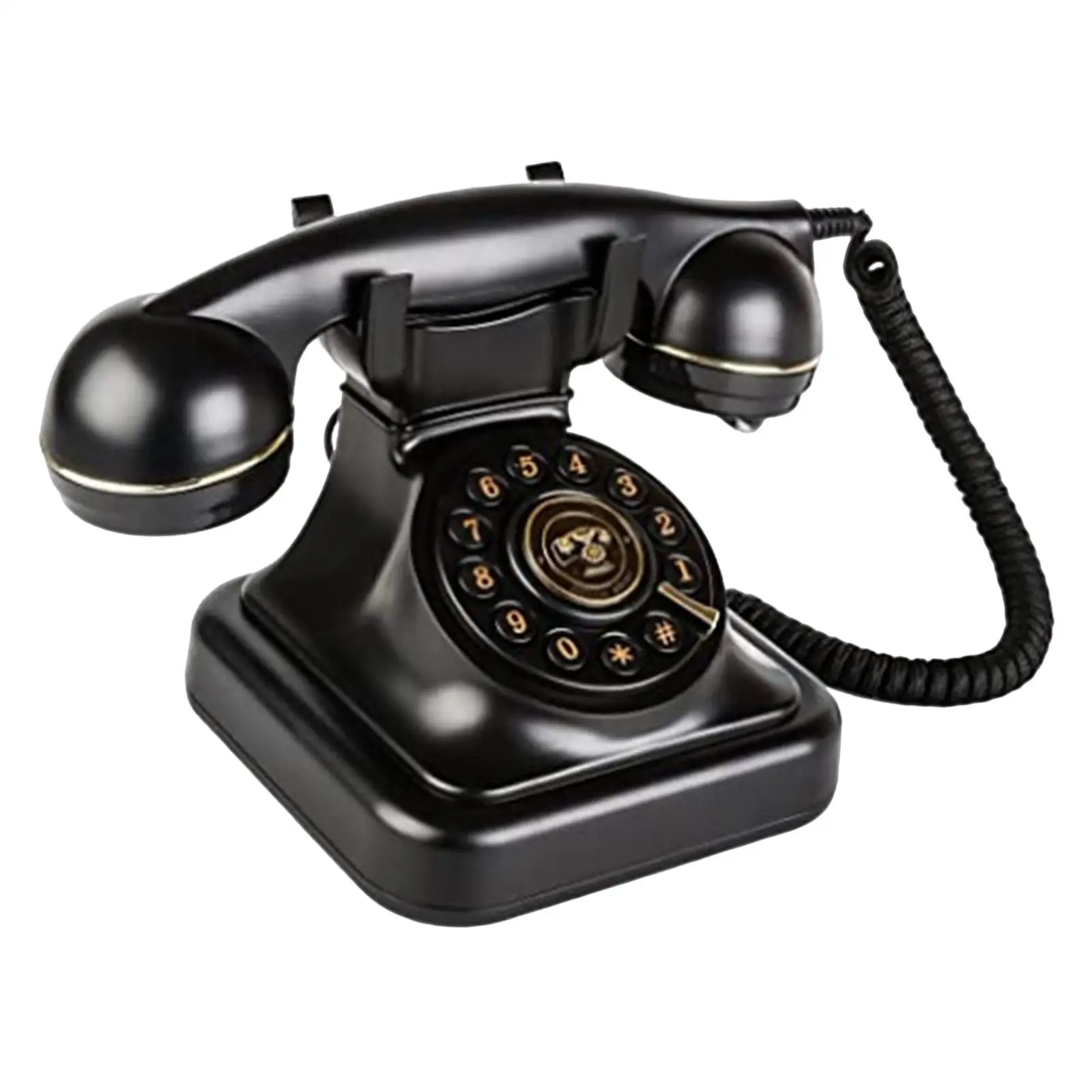 Vintage Telephone Landline Phones Old Fashion with Adjust Volume Function with Mechanical Bell Home Phone for Desk Decoration