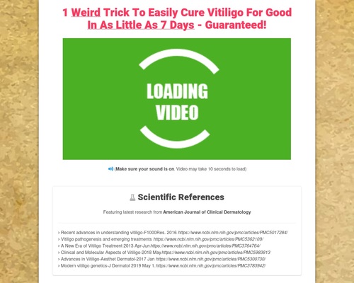 Vitiligo Miracle (TM) – VSL by 7 Figure Copywriter~ Phenomenal CVR!