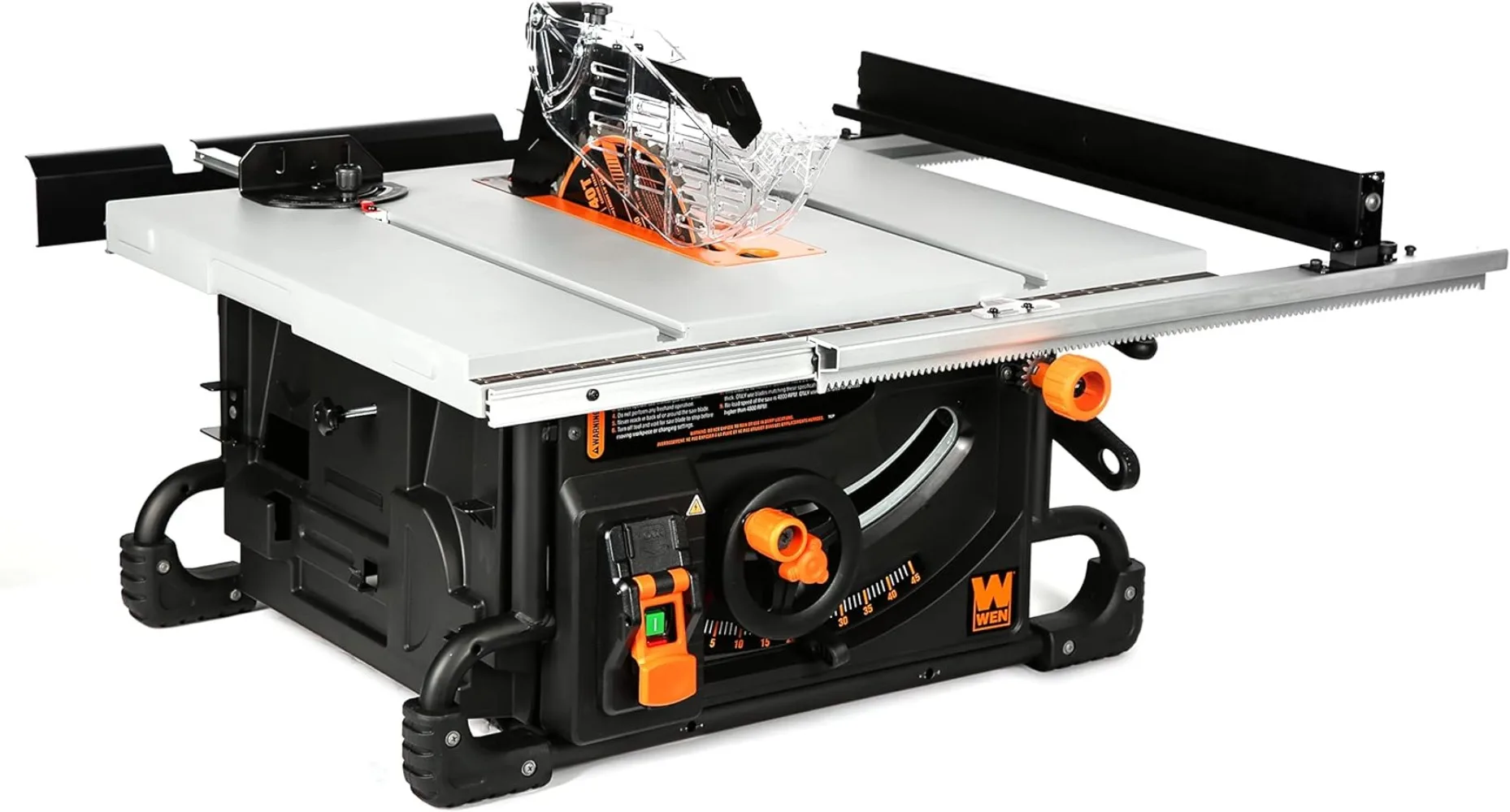 WEN TT1015 15-Amp 2 HP 10-Inch Industrial Benchtop Jobsite Table Saw , Black Hand Tools