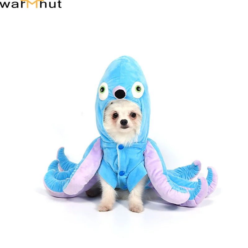 WarmHut Dog Cat Octopus Costumes Pet Halloween Christmas Cosplay Dress Funny Octopus Costume Small Puppy Dogs Outfits Clothes