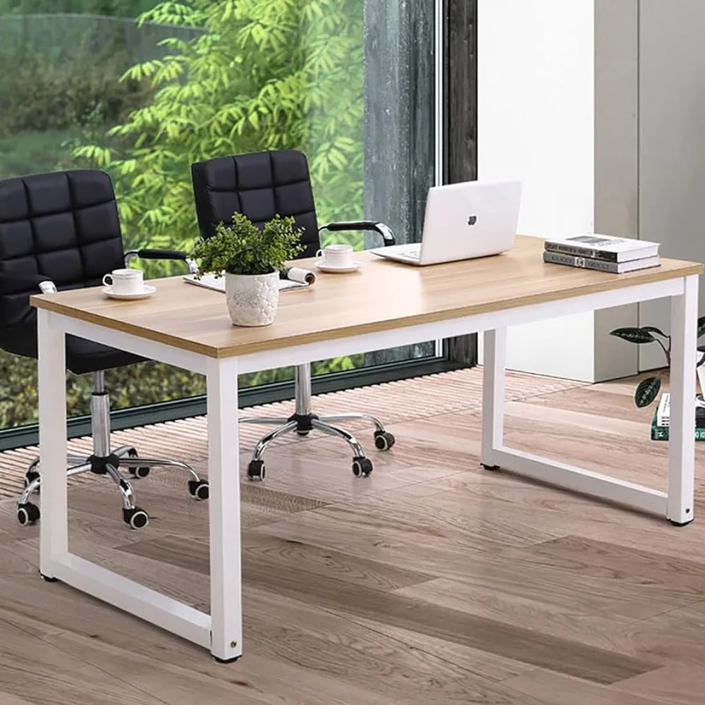 White Mini Table Modern Computer Desk 63 Inch Large Office Desk Folding Dining Table Set End of Tables Mobile Kitchen Furniture