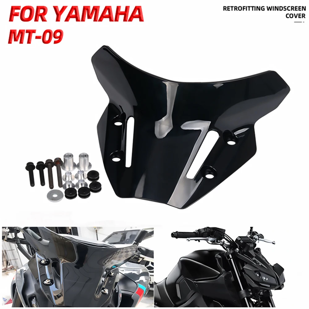 Windshield MT09 FZ09 MT 09 2023 2022 2021 Motorcycle Wind Deflector Wind Screen For YAMAHA MT-09 FZ-09