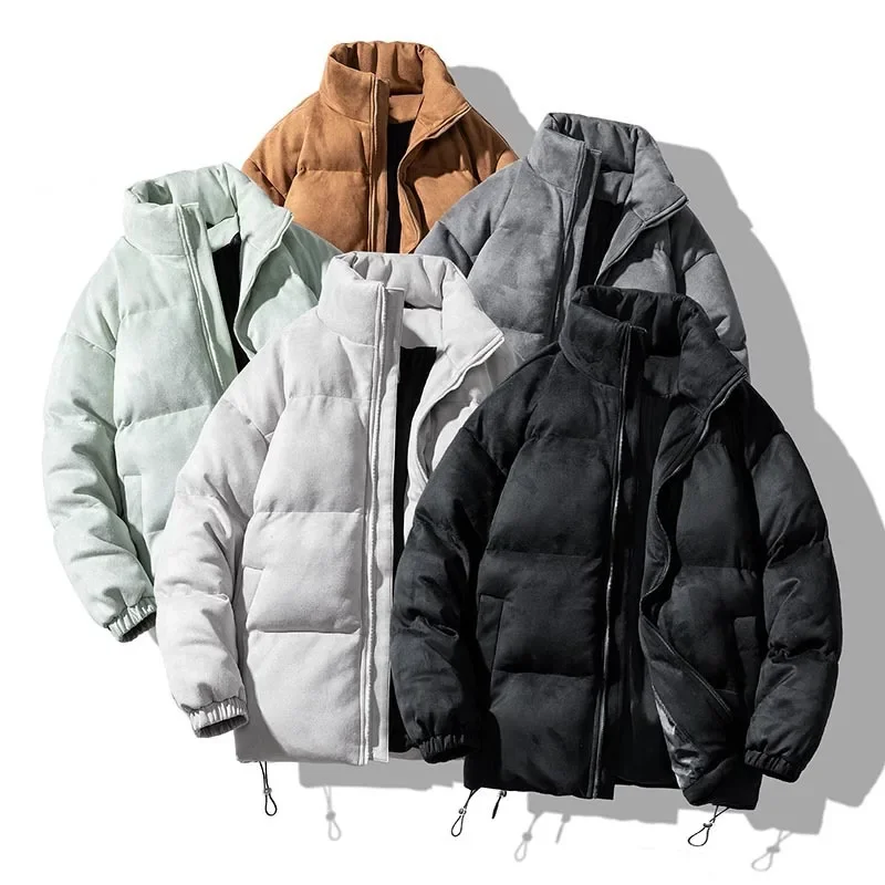 Winter New Retro Coat Men Various Color Bubble Jacket Oversize Warm Solid Coat Streetwear  coat men winter Parkas