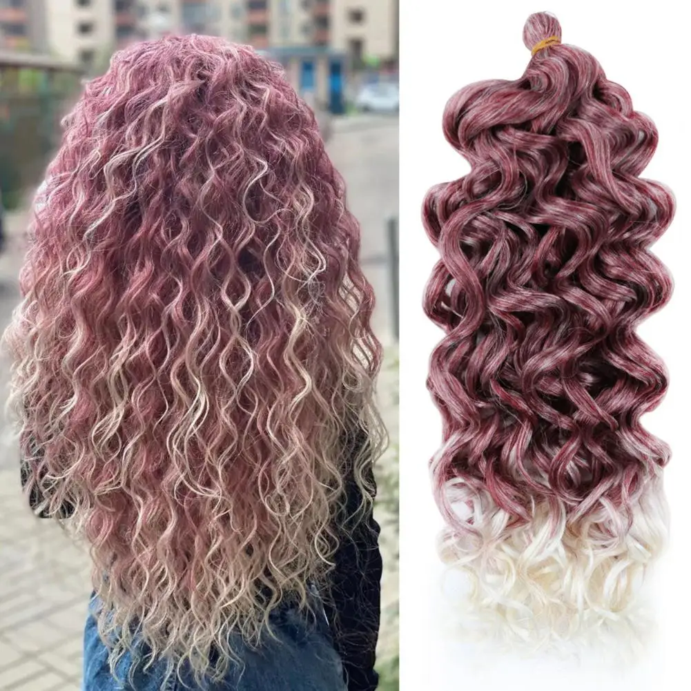 Women Wig Extensions Jungle Wave Smooth Glossy Water Wave Synthetic Hair Wig Natural African Brazilian Long Curly Hair Wig