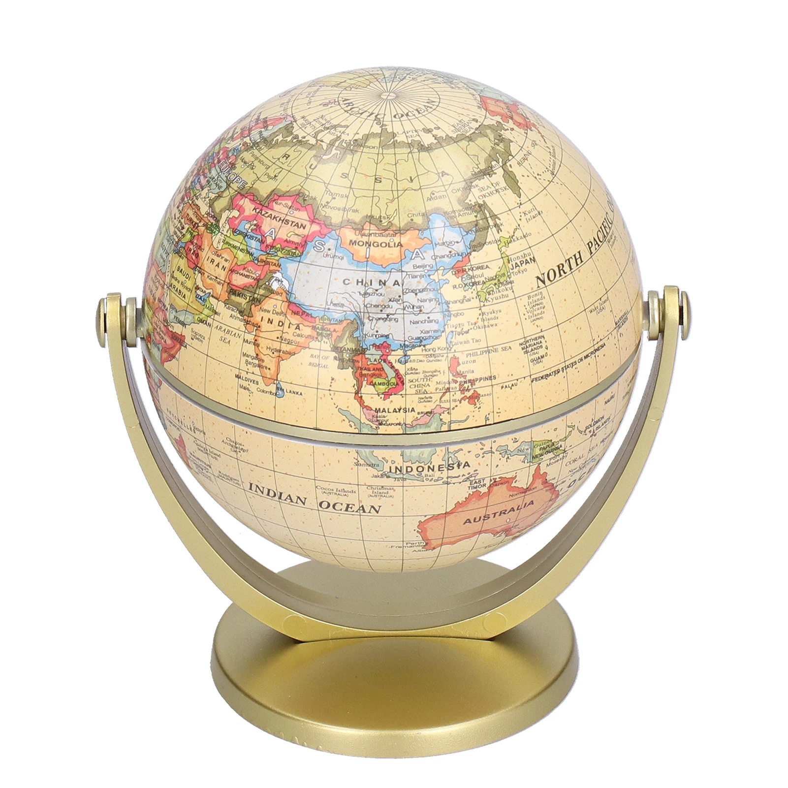 World Globe Teaching Tool Mini World Map Globe Rotating Earth Geography Globe Educational Globe for School for Office for Home