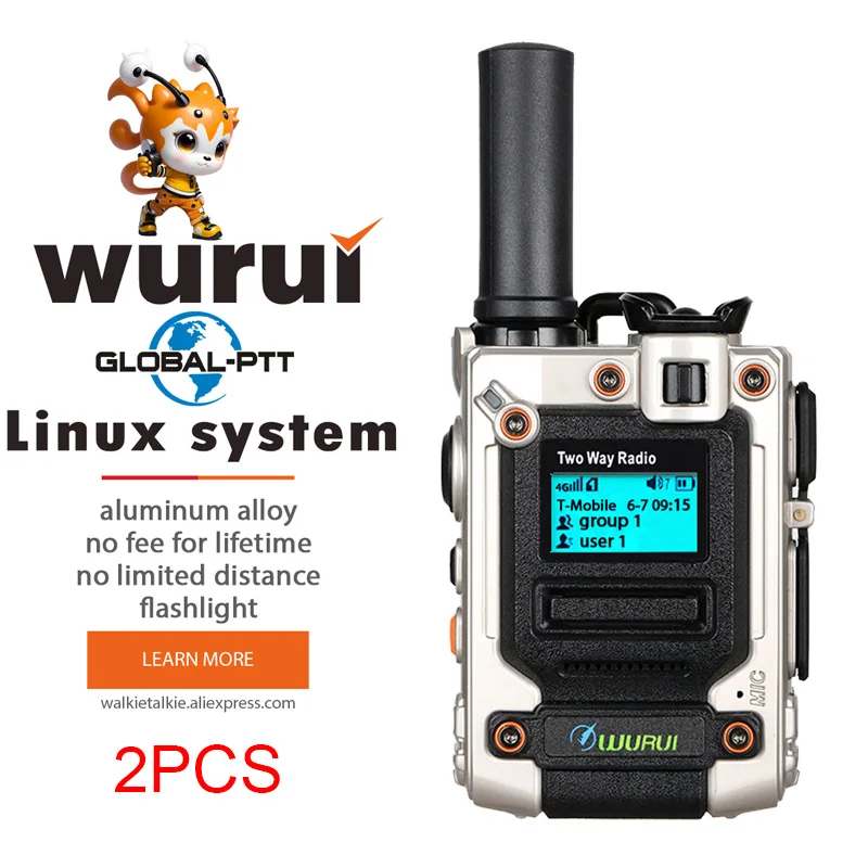 Wurui K300 Military global-ptt free license POC walkie talkie 4G long range radios Two way radio Phone Police Global intercom