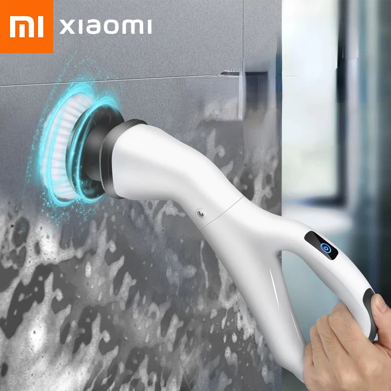 Xiaomi Mijia Home Electric Cleaning Brush Rechargeable Scrubber with Detachable Heads Brush Bathroom Kitchen Toilet Clean Tools