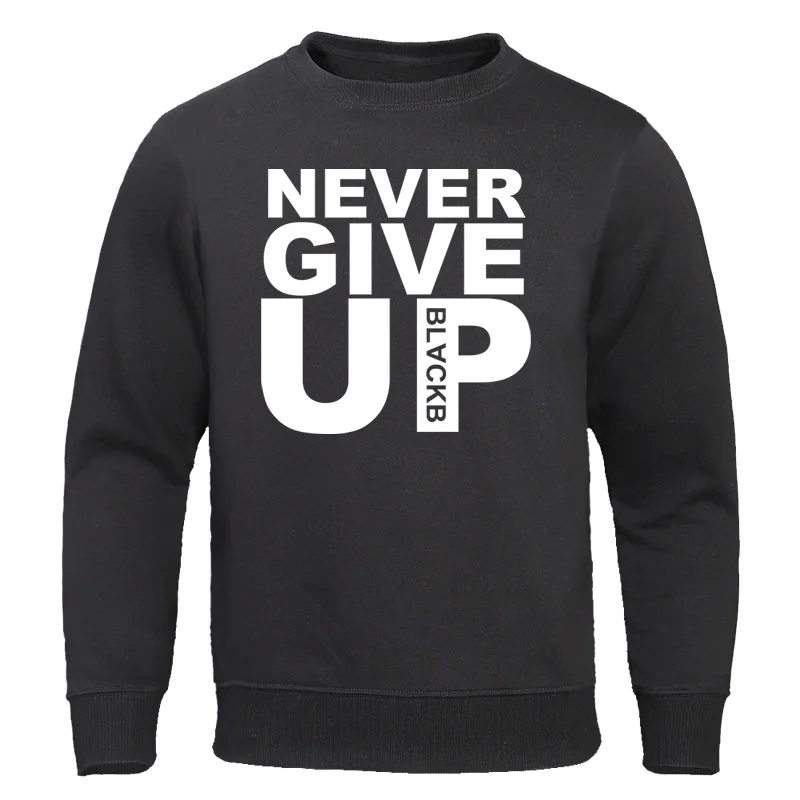 You’ll Never Walk Alone Never Give Up Sweatshirts Mens Fashion Oversized Clothing Crewneck Breathable Loose Sportswear For Male