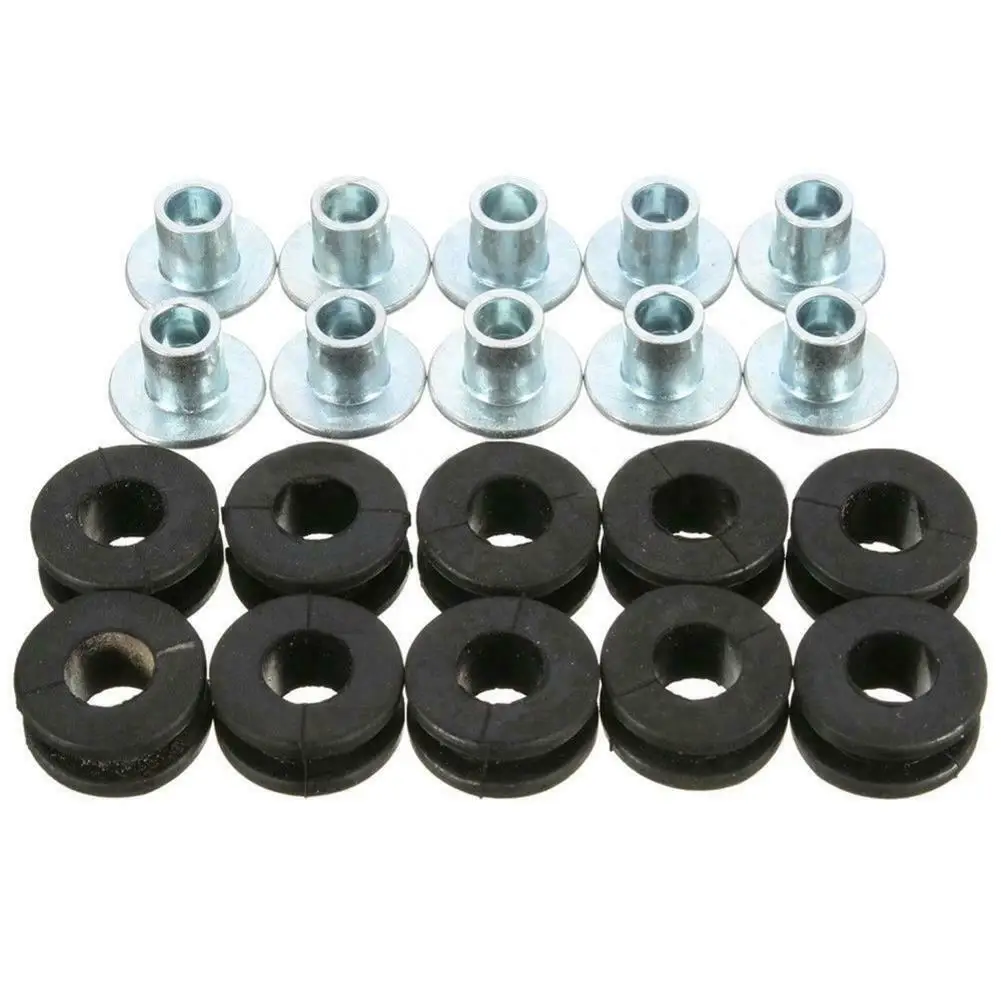 10/20/30pcs M6 Motorcycle Rubber Grommets Gasket Fairings Bodywork Cowling Set Universal Motorcycle Grommets Bolt Assortment