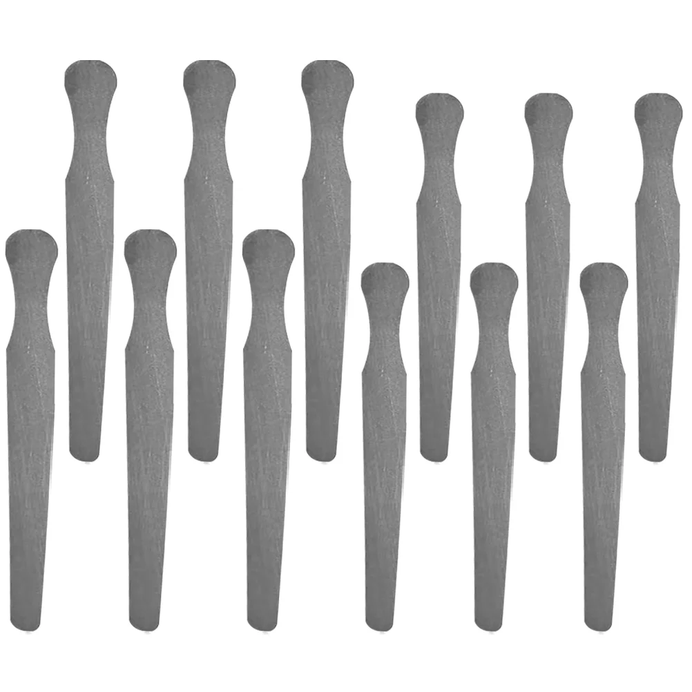 12pcs Portable Dental Tongue Depressors Tongue Stirring Sticks metal Tongue Depressors