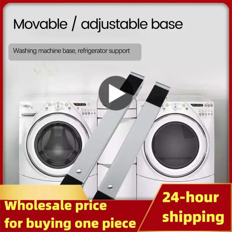 Washing Machine Base Stand Trolley Feet Movable Adjustable Telescopic Fridge Stand Wheel for Dryer Refrigerator Home Appliance