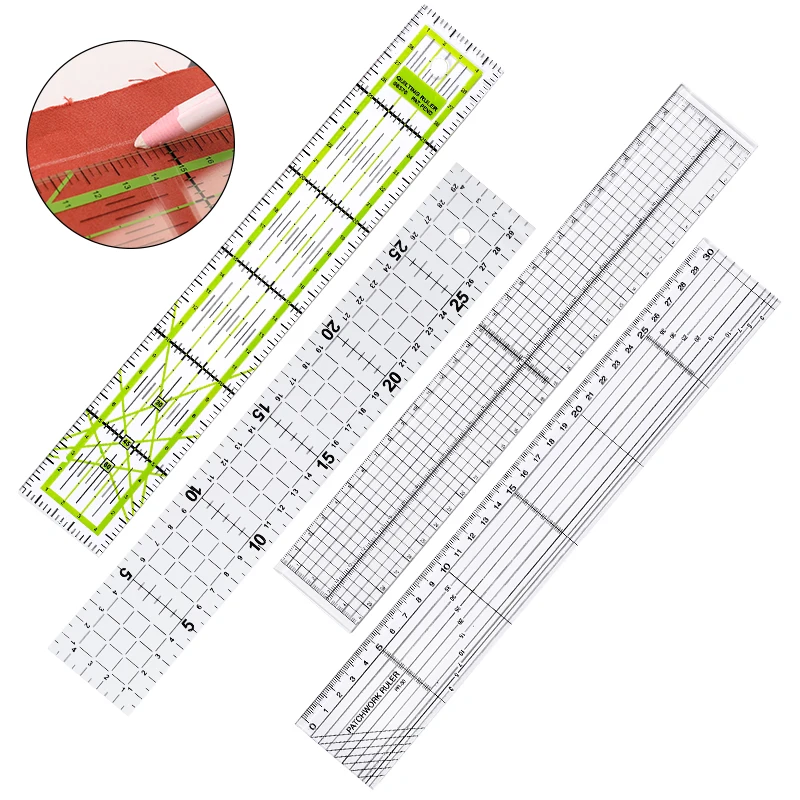 1Pcs 5x30CM Professional Acrylic Sewing Ruler Drawing And Measuring Cloth Cutting Ruler DIY Sewing Process Tool Accessories