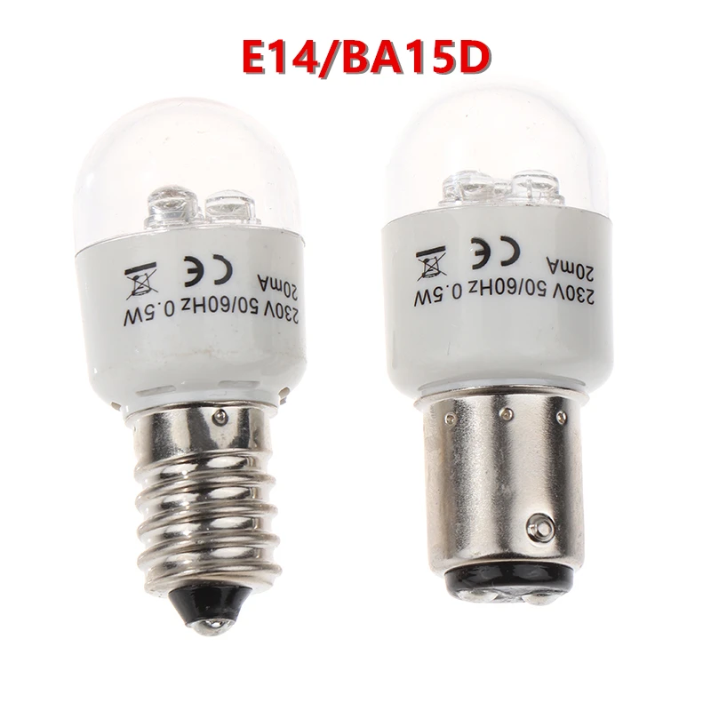 1pc Sewing LED Bulb BA15D/E14 Light Illuminate 0.5W AC 190-250W Lamp Home Sewing Machine