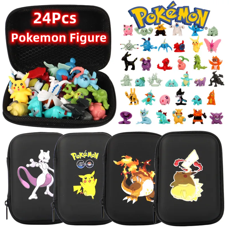 24pcs Pokemon Figures Toy Boxed 2-3cm Anime Mini Doll Pikachu Figurine Small Pocket Monster Birthday Gift