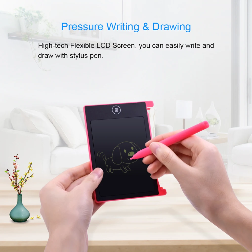 4 4 inch LCD Writing Board Electronic Drawing Pad Writing Tablet Kids Drawing Family Memo Pad Repeated Use