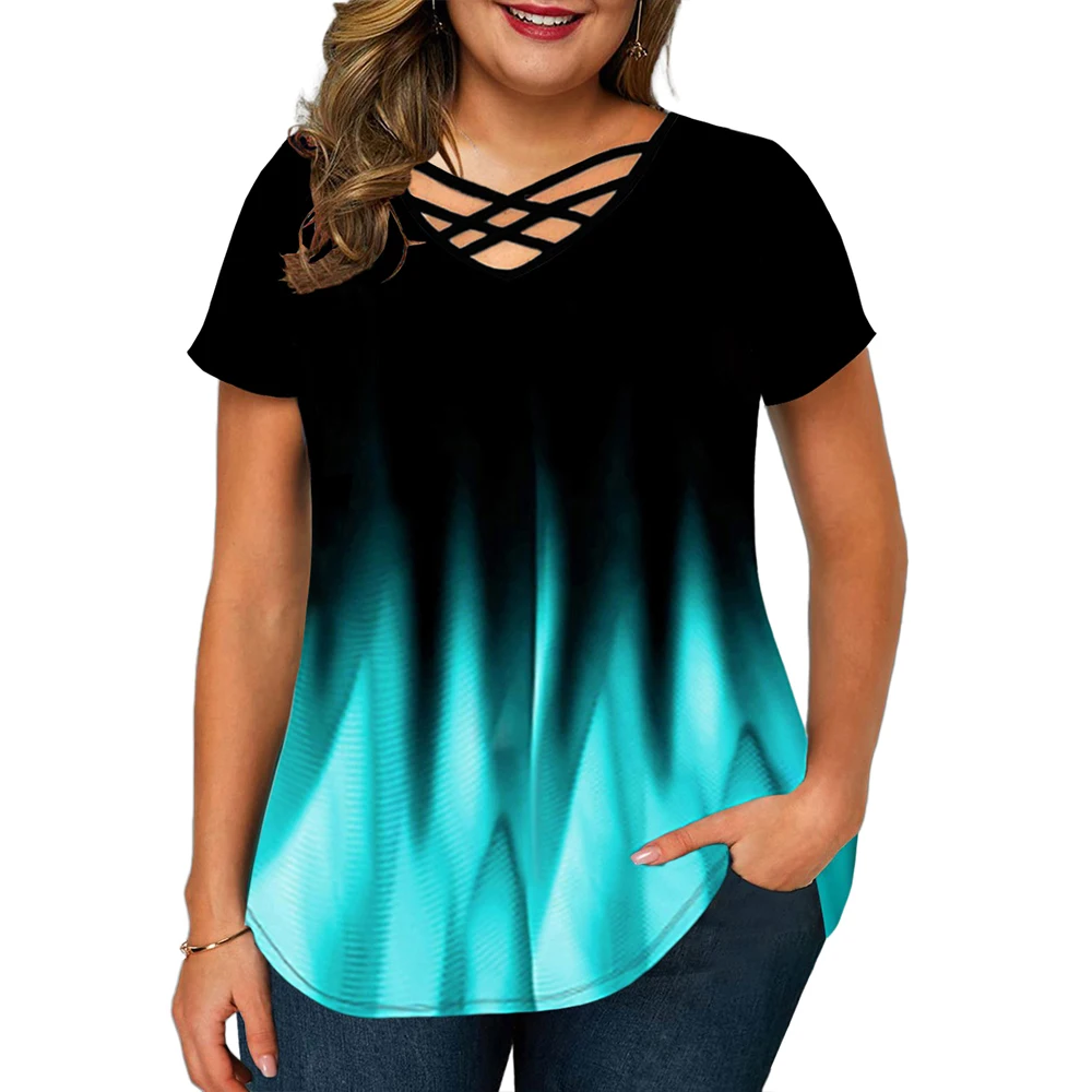 4XL 3XL Plus Size Women Tops 2024 Summer Large Size Short Sleeve T-shirt Tee Casual Oversized Slim Pullover for Female Clothing