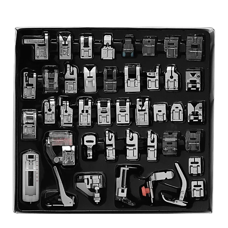 82/11pcs Sewing Machine Presser Foot Feet Kit Set With Box Brother Singer Janom Sewing Machines Foot Tools Accessory Sewing Tool