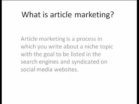 Article Marketing Tutorial for Newbies