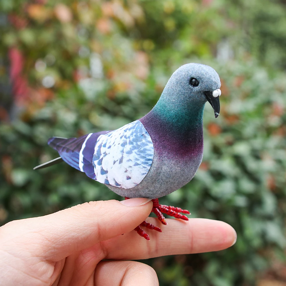 Artificial Birds Simulation Grey Pigeon Dove Model Imitation Animal Party Wedding Supply Photography Props Home Decoration