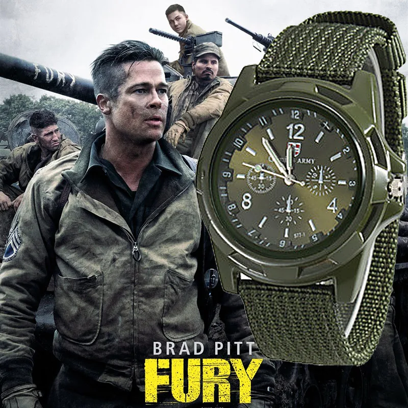 Clearace Sell Gemius Army Watches Men Sports Watches Green Nylon Band Quartz Watches Men Aviator Watches Wholesale Price