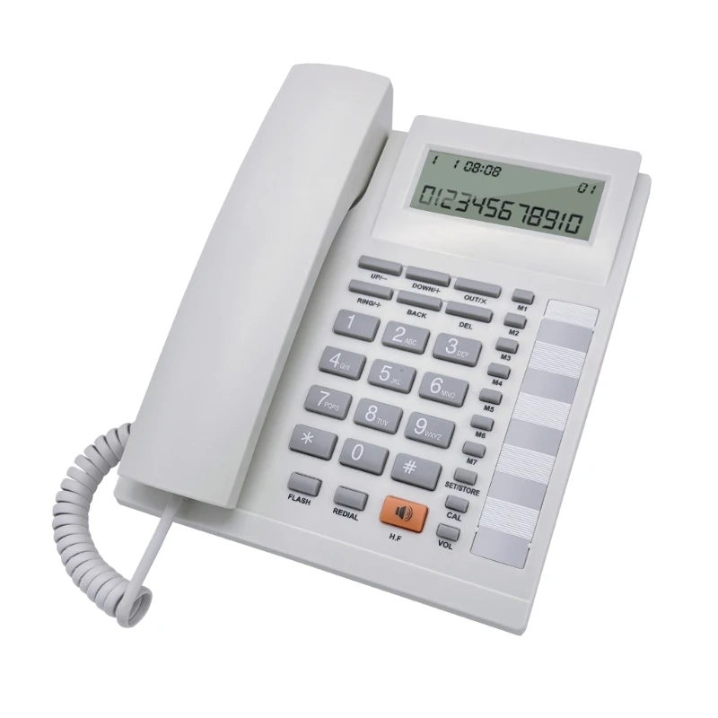 Corded Telephone Desk Landline Phone Desktop House Phone Seniors Caller Integrated Telephone for Home Office Hotel Dropship