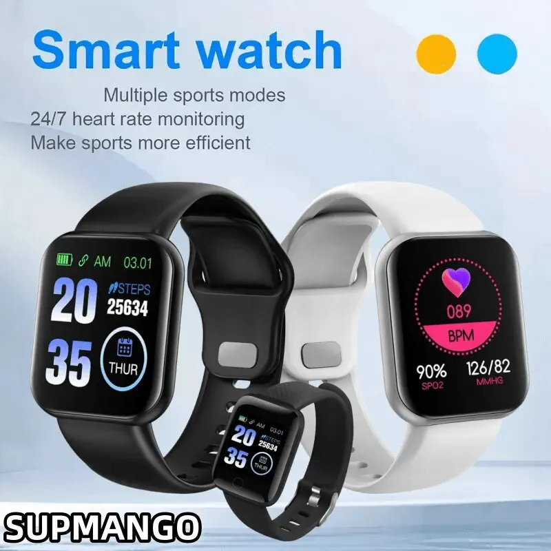 D28 Real Step Count Fashion Smart Sports Watch Bluetooth Fitness Tracker Sports Watch Android IOS Smart Bracelet