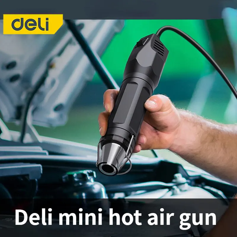 Deli 220V DIY  Heat Gun Electric Power tool hot air spear 140/300W temperature Gun with supporting seat Shrink Plastic tools