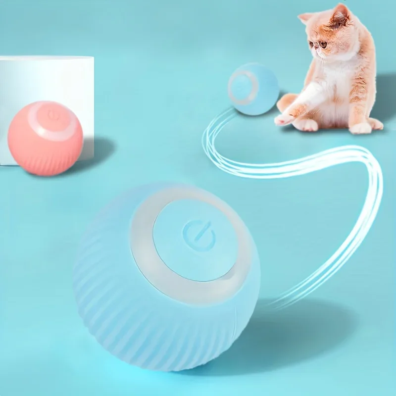 Electric Cat Ball Toys Automatic Rolling Ball Smart Cat Toys Interactive For Cats And Small Dogs Training Self-moving Kitten Toy