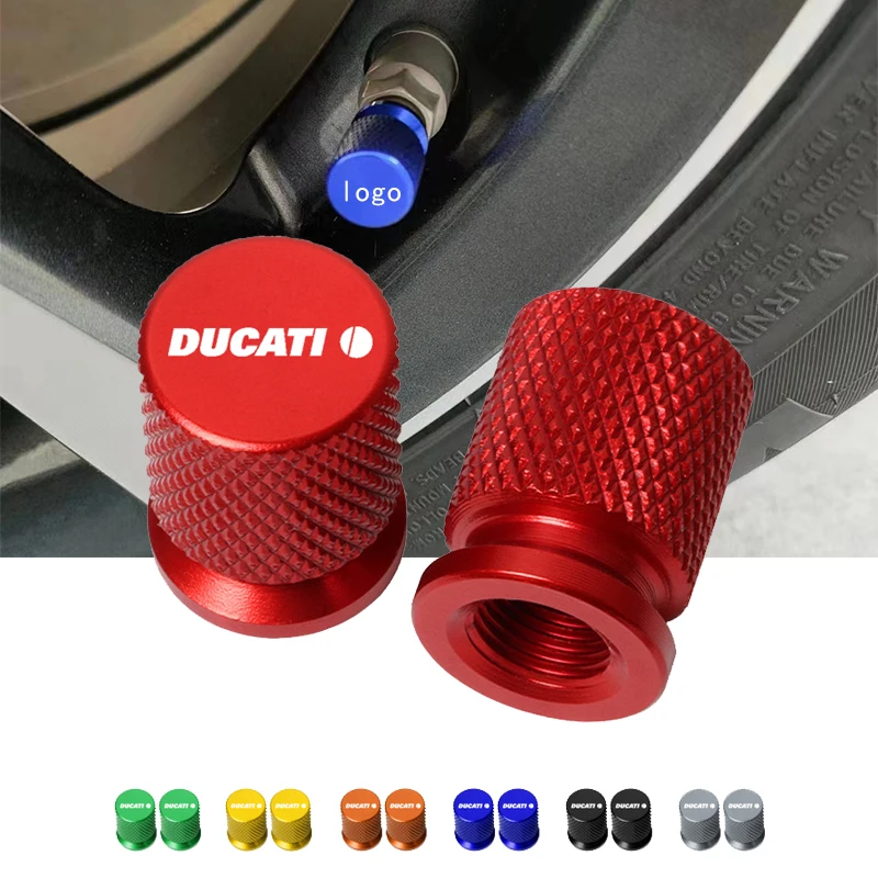 For DUCATI 1199 Multistrada 1200 796 696 Hypermotard Accessories Motorcycle CNC Aluminum Tire Valve Air Port Stem Cover Caps