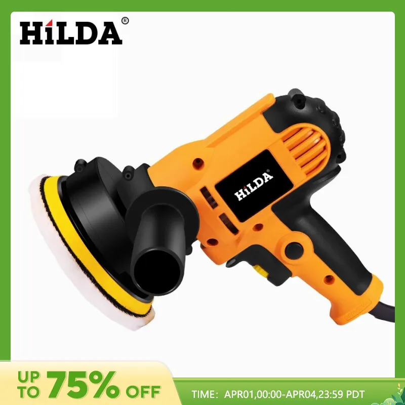 HILDA Electric Car Polisher Machine Auto Polishing Machine Adjustable Speed Sanding Waxing Tools Car Accessories Powewr Tools